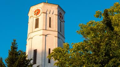 Bell tower in Gersthofen near Augsburg, Bavaria, Germany