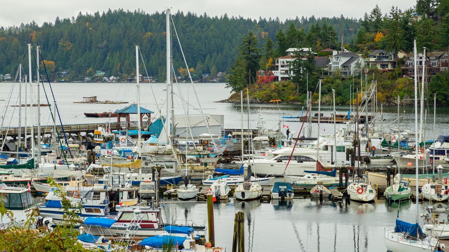 Gibsons which includes a bay or harbor