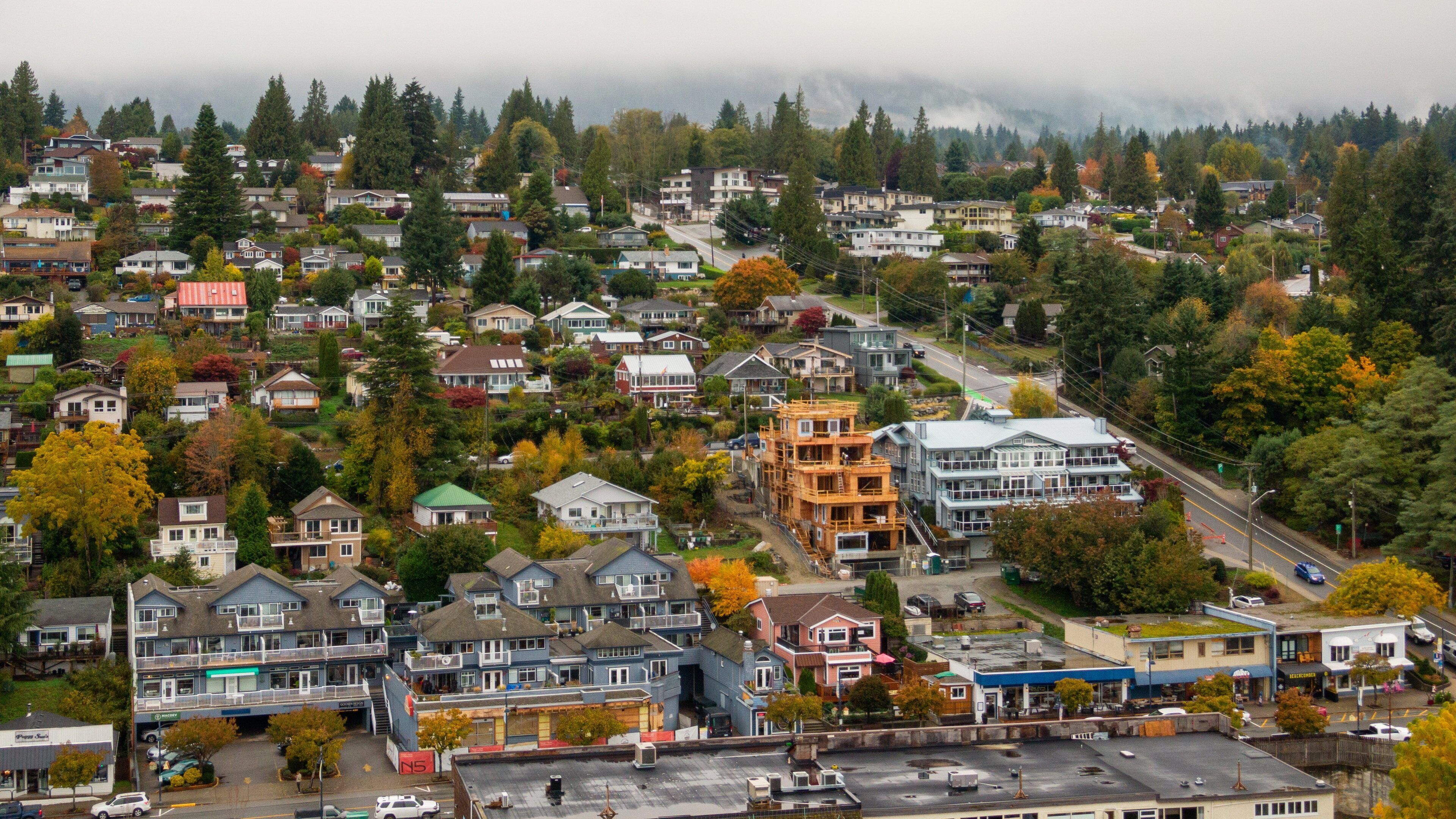 Gibsons showing landscape views and a small town or village