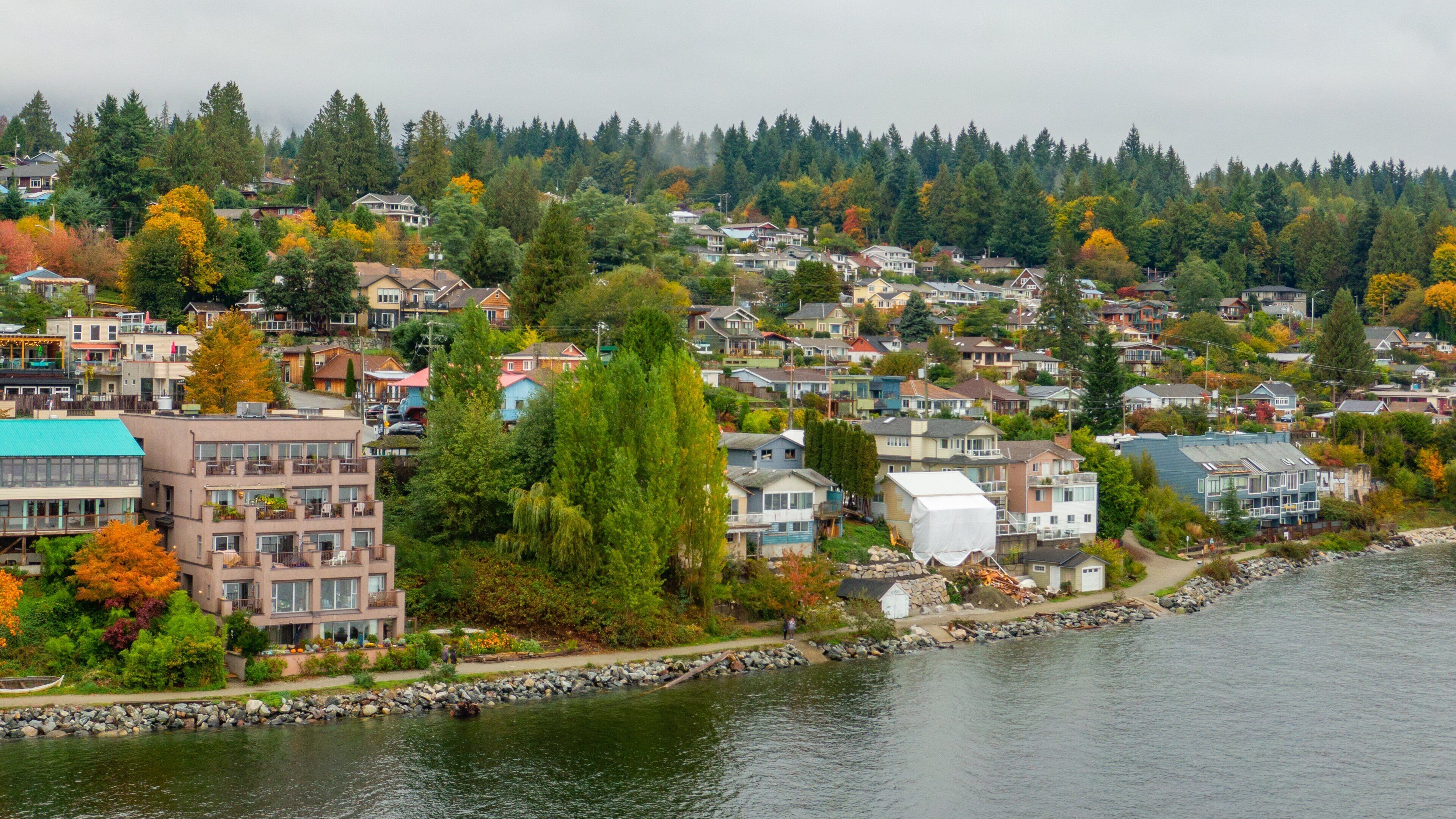 Gibsons featuring landscape views and a small town or village