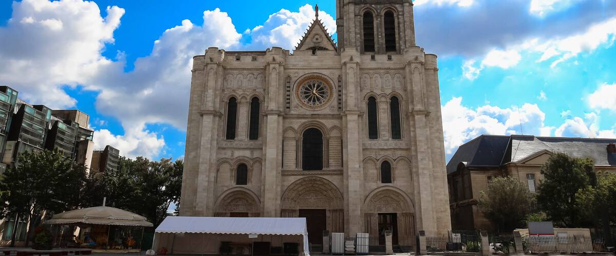 Exterior facade of the Basilica of Saint Denis, Saint-Denis, Paris, France; Shutterstock ID 709641667; Purchase Order: -