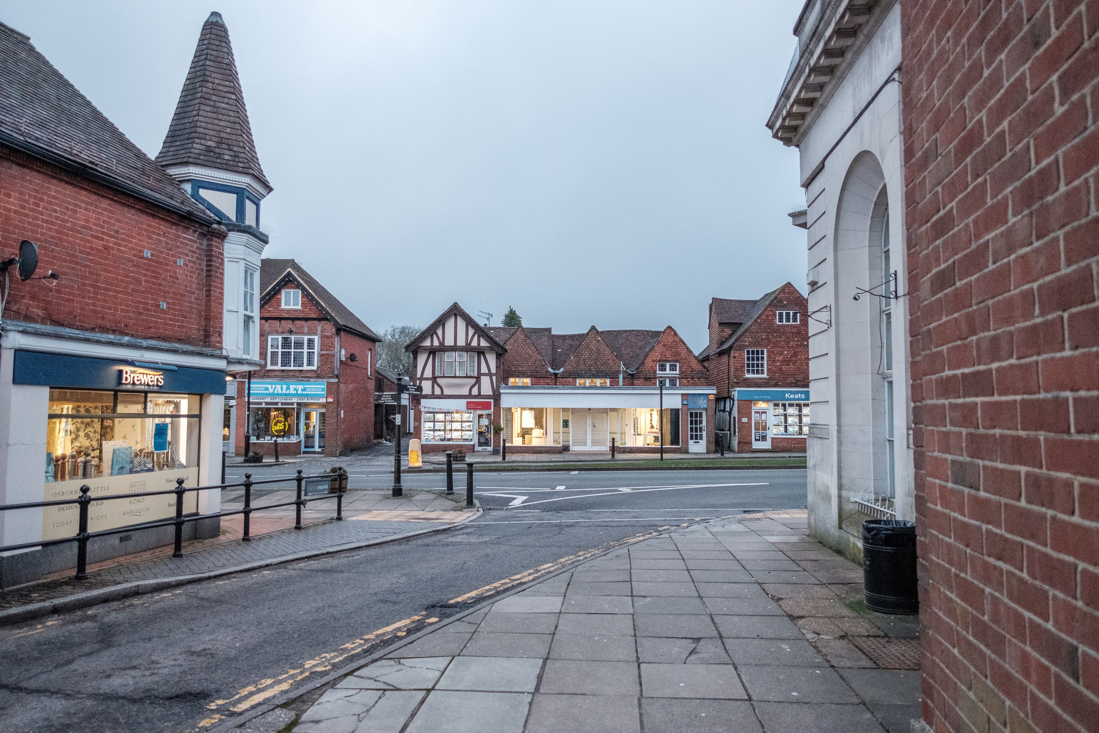 Haslemere Town empty during lock down