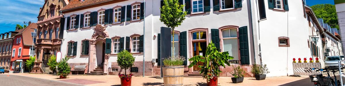 Architecture of Herbolzheim, a town in Baden-Wuerttemberg, Germany