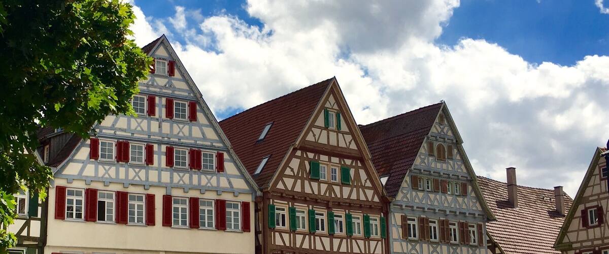 Market place of the old town Herrenberg