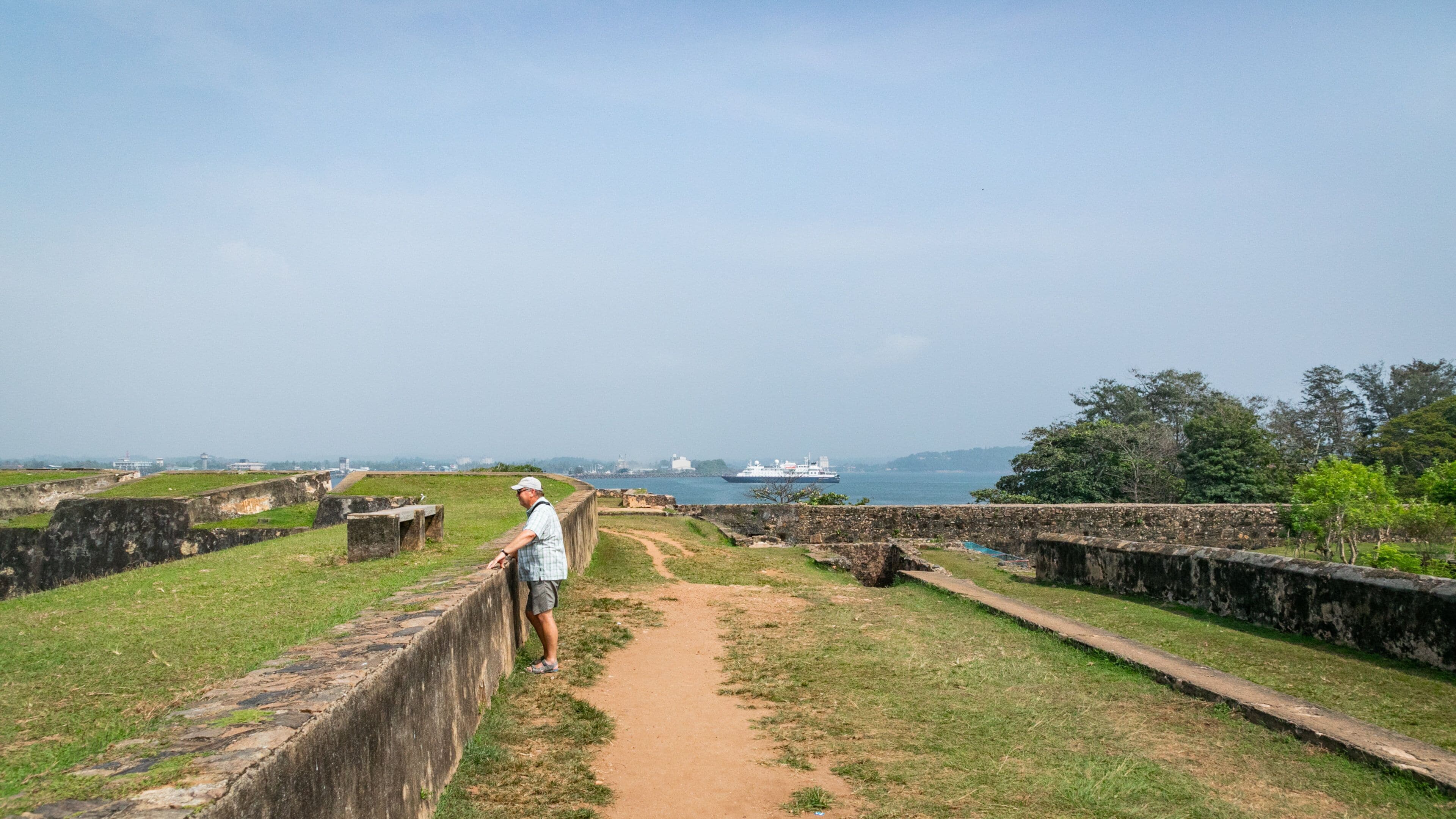 Dutch Fort showing heritage elements as well as an individual male
