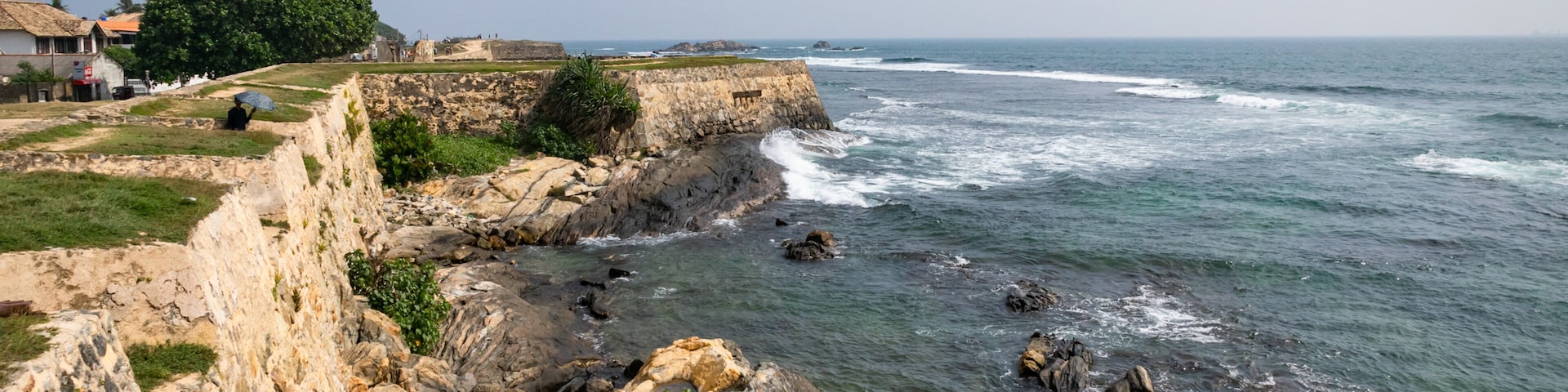 Dutch Fort showing rugged coastline and general coastal views