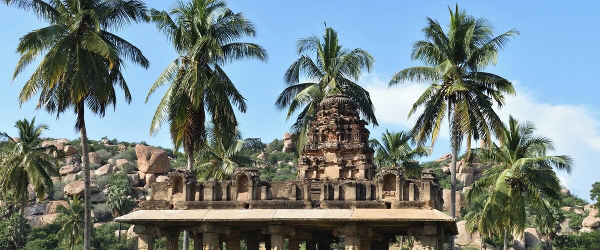 A Wedding Mandapam inside the sprawling Vithala complex, Hampi