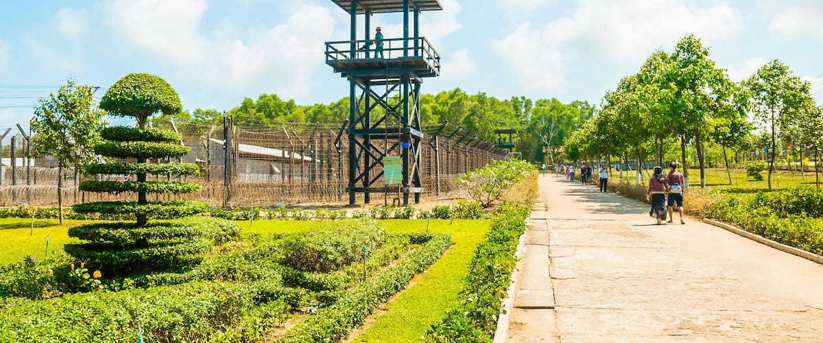 Main view of the Coconut Tree Prison in Phu Quoc Island in Vietnam