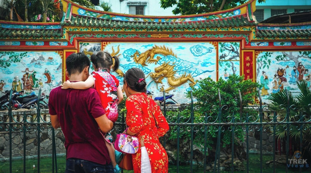 Holiday Views | Lunar New Year 2018: The grounds of Quan Âm Pagoda consist of two areas separated by Lao Tu Street. On one side of the street you have the pagoda and on the other sits a garden with an artificial pond that houses a miniature scale island in the middle. The algae bloom is quite extensive with just about the entire surface covered, however there is quite a bit of life as plenty of turtles can be seen swimming about. The wall behind the pond depicts three panels with Taiost motifs of a dragon as well a The Jade Emperor. The garden and pond are nice little additions to this pagoda that I haven’t seen with others this size and gives it big points on the charm factor despite being a little small in stature.
.
.
.
.
#sonyalpha #sonya7riii #traveler #travellife #travelphotography #travelpics #travelgram #wanderer #wanderlust #instagood #instatravel #yourshotphotographer #lpfanphoto #travelsoutheastasia #explorevietnam #southeastasia #vietnam #saigon #hochiminh #visitvietnam #beautifulseasia #igvietnam #vietnamcharm #vscovietnam #tet #lunarnewyear #chinesenewyear #yearofthedog #pagoda #temple #urbanjungle