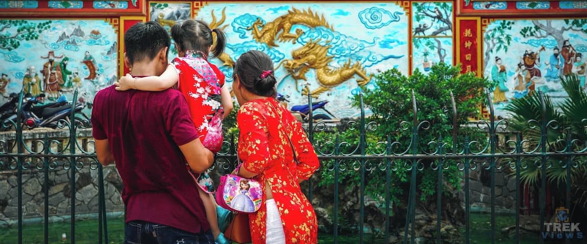Holiday Views | Lunar New Year 2018: The grounds of Quan Âm Pagoda consist of two areas separated by Lao Tu Street. On one side of the street you have the pagoda and on the other sits a garden with an artificial pond that houses a miniature scale island in the middle. The algae bloom is quite extensive with just about the entire surface covered, however there is quite a bit of life as plenty of turtles can be seen swimming about. The wall behind the pond depicts three panels with Taiost motifs of a dragon as well a The Jade Emperor. The garden and pond are nice little additions to this pagoda that I haven’t seen with others this size and gives it big points on the charm factor despite being a little small in stature.
.
.
.
.
#sonyalpha #sonya7riii #traveler #travellife #travelphotography #travelpics #travelgram #wanderer #wanderlust #instagood #instatravel #yourshotphotographer #lpfanphoto #travelsoutheastasia #explorevietnam #southeastasia #vietnam #saigon #hochiminh #visitvietnam #beautifulseasia #igvietnam #vietnamcharm #vscovietnam #tet #lunarnewyear #chinesenewyear #yearofthedog #pagoda #temple #urbanjungle