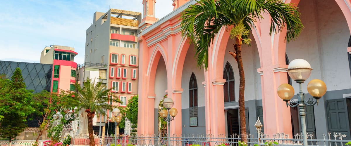 Gorgeous view of Da Nang Cathedral in Danang, Vietnam