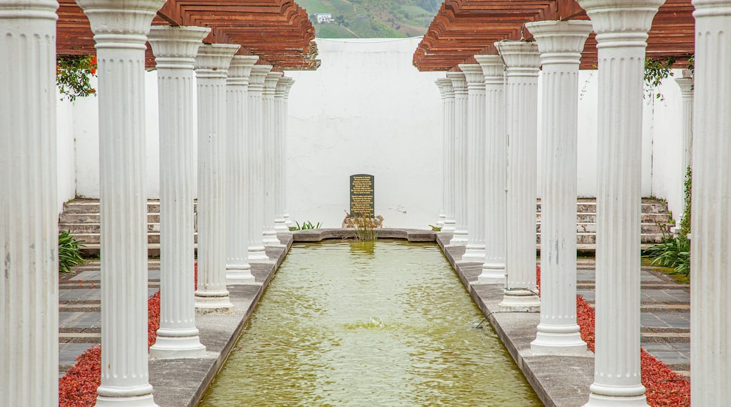 Kundasang War Memorial which includes heritage elements and a fountain
