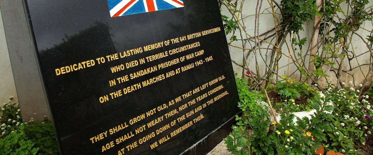 Kundasang War Memorial featuring signage