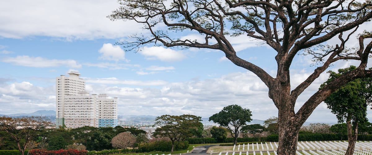American Memorial Cemetery showing a cemetery