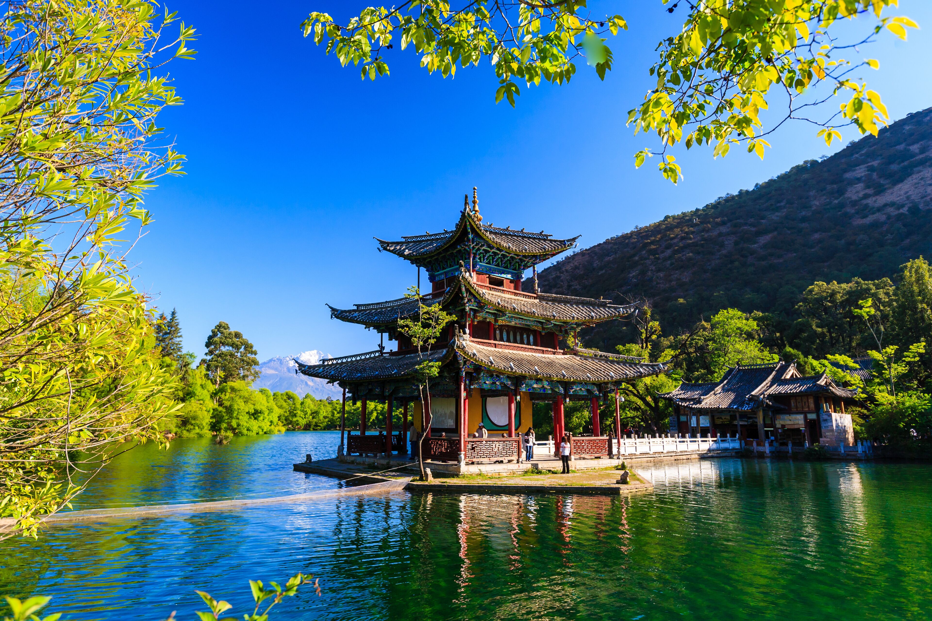 Lijiang old town scene-Black Dragon Pool Park