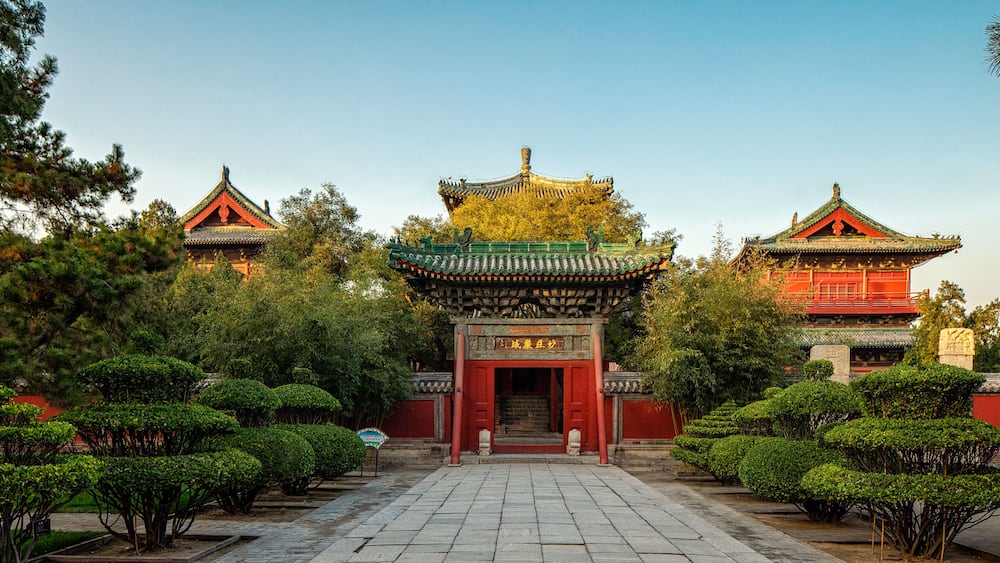 Longxing Temple in Zhengding, Shijiazhuang, Hebei, China.It was established in 586 and developed during the early Song Dynasty