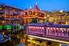 night view of yu yuan garden in shanghai, china