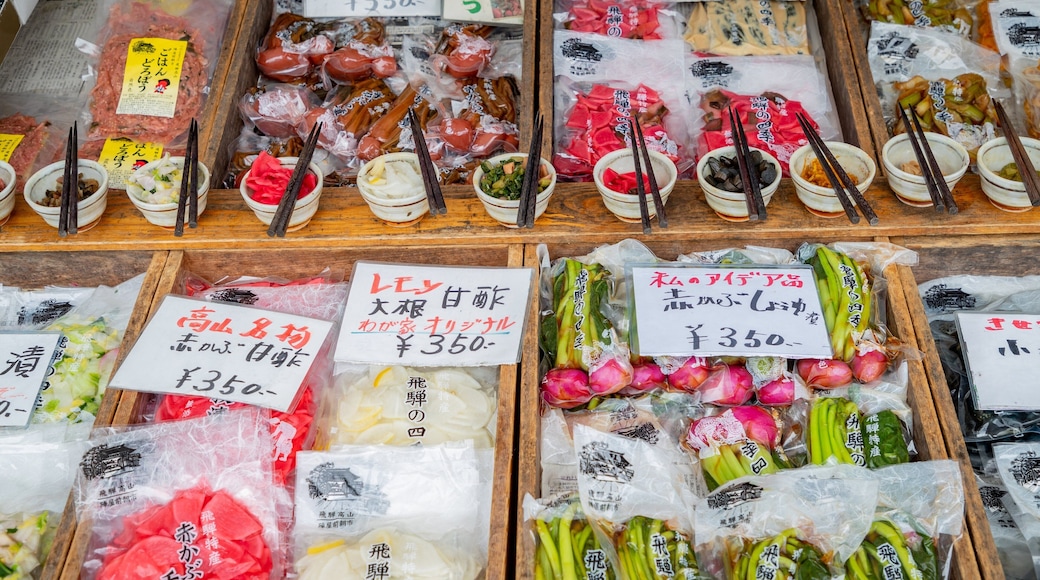 Morning Markets featuring signage, food and markets