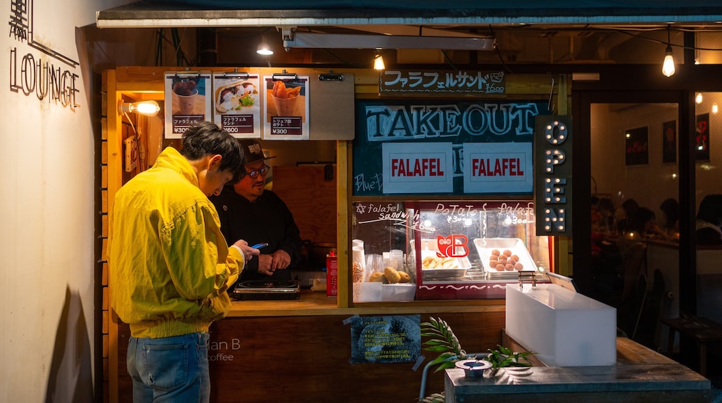 Meguro featuring night scenes as well as an individual male