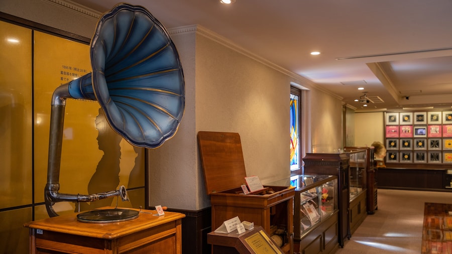 Kanazawa Phonograph Museum featuring interior views and heritage elements