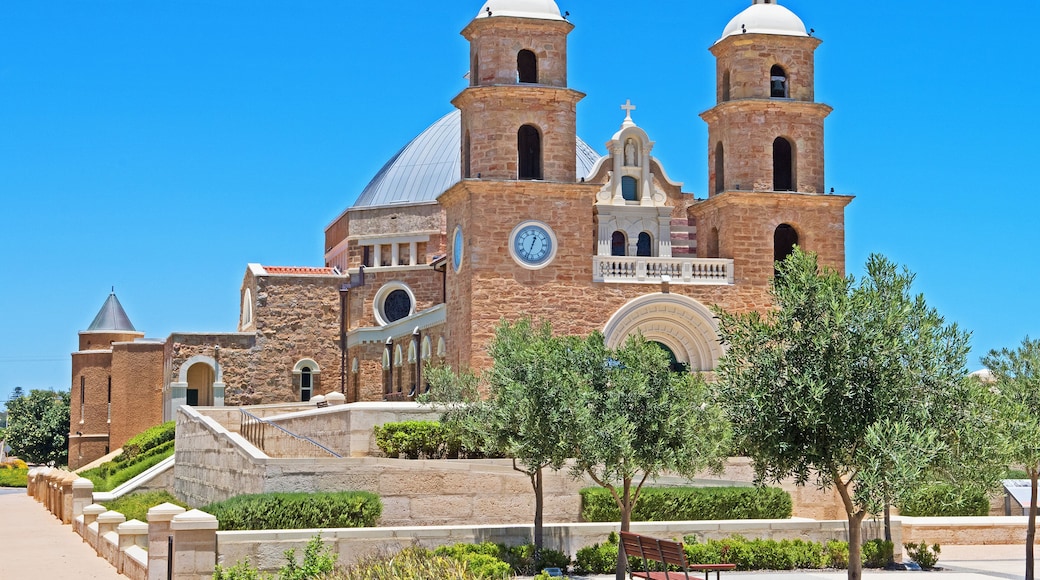 St. Francis Xavier Cathedral the main place of Catholic worship in Geraldton. Building started in 1916 and the cathedral was opened in 1938.
