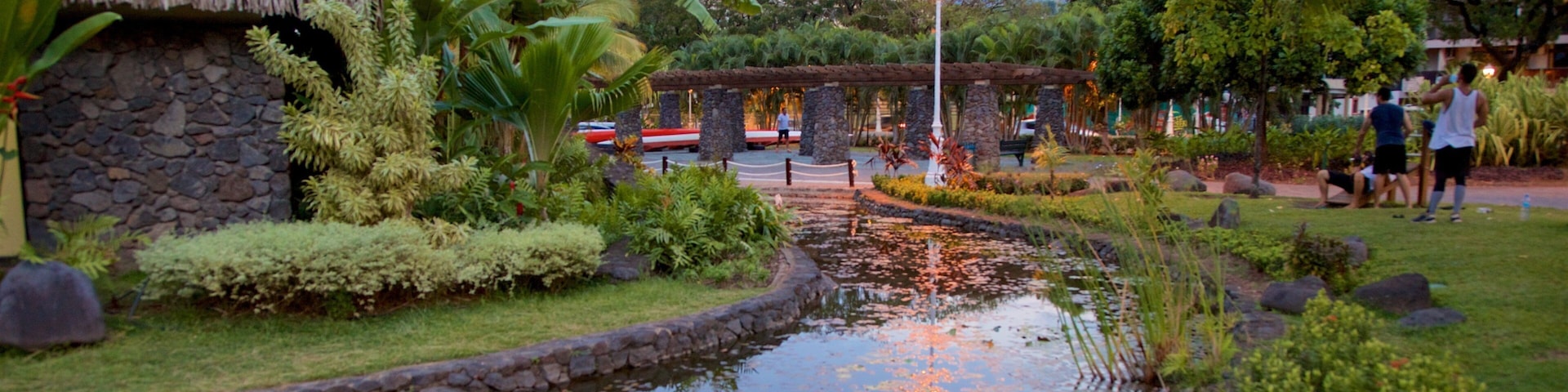 Papeete which includes a river or creek and a park