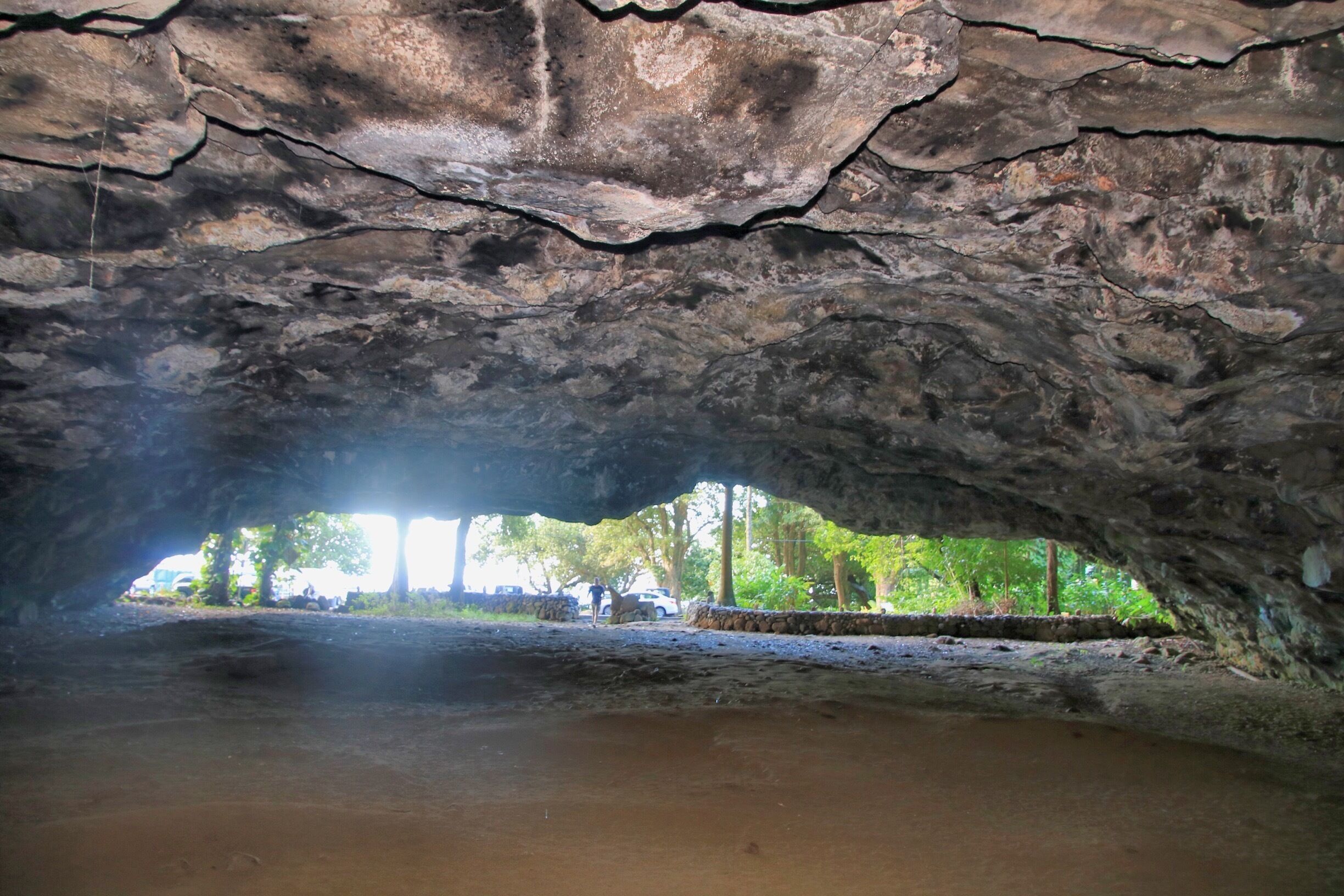 Massive dry cave just before Kee Beach - the entrance looks like a whales tail...maybe...sorta :)