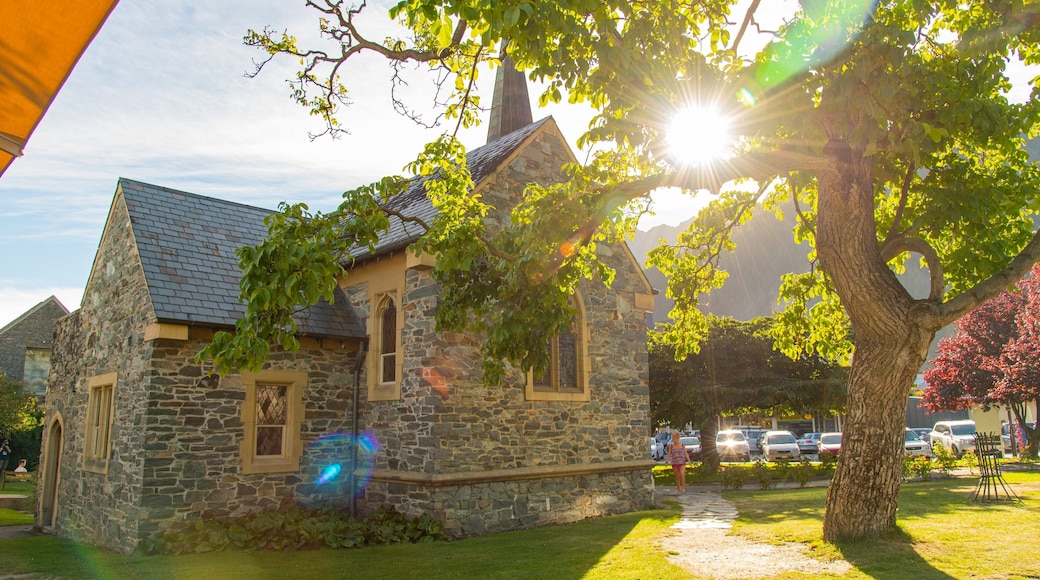 Church of St Peters which includes a sunset, heritage elements and a church or cathedral