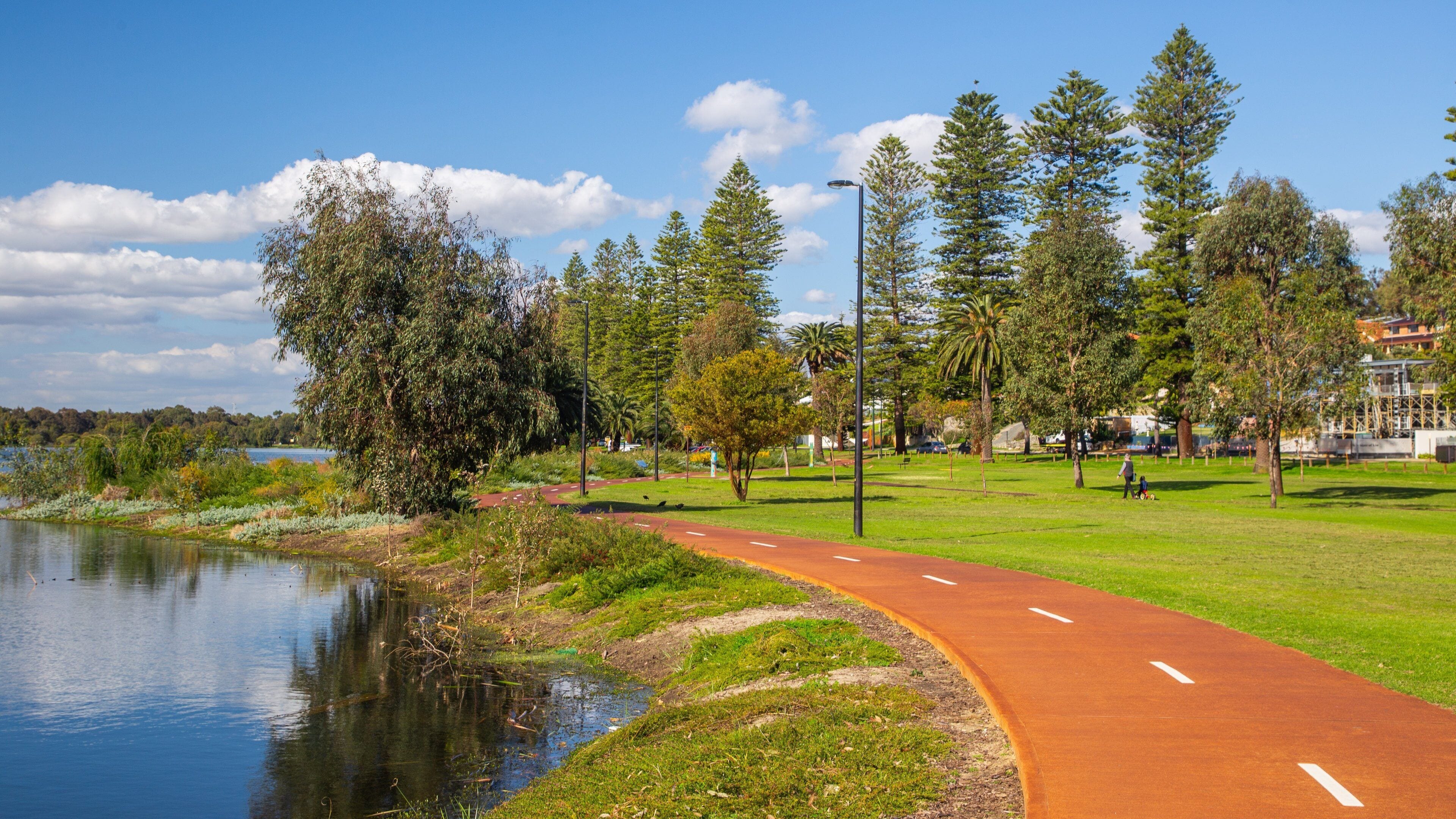 Lake Monger featuring general coastal views and a park