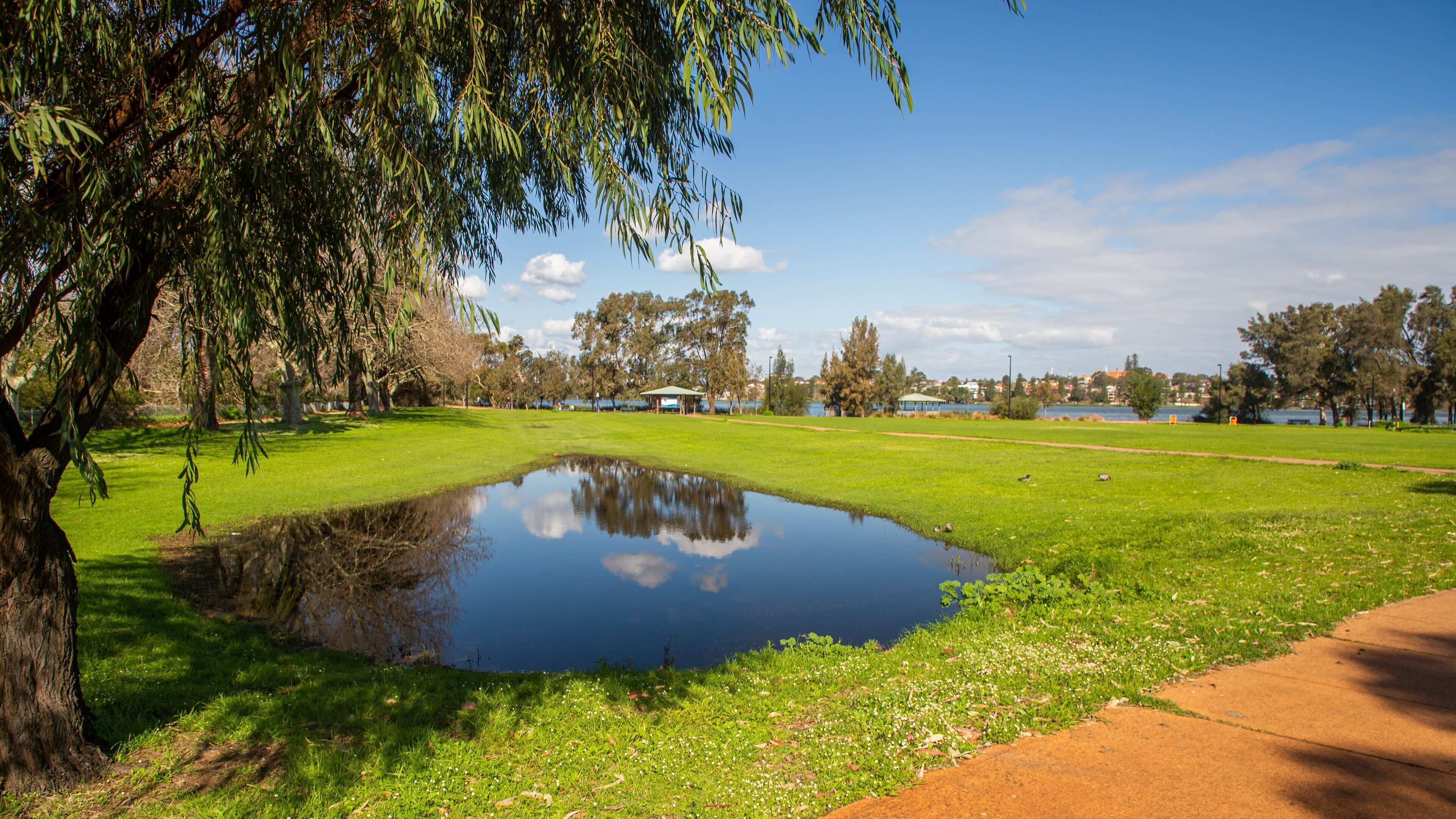 Lake Monger which includes a pond and a garden