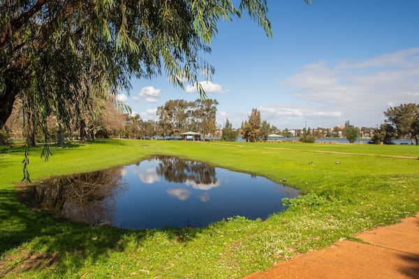 Lake Monger which includes a pond and a garden