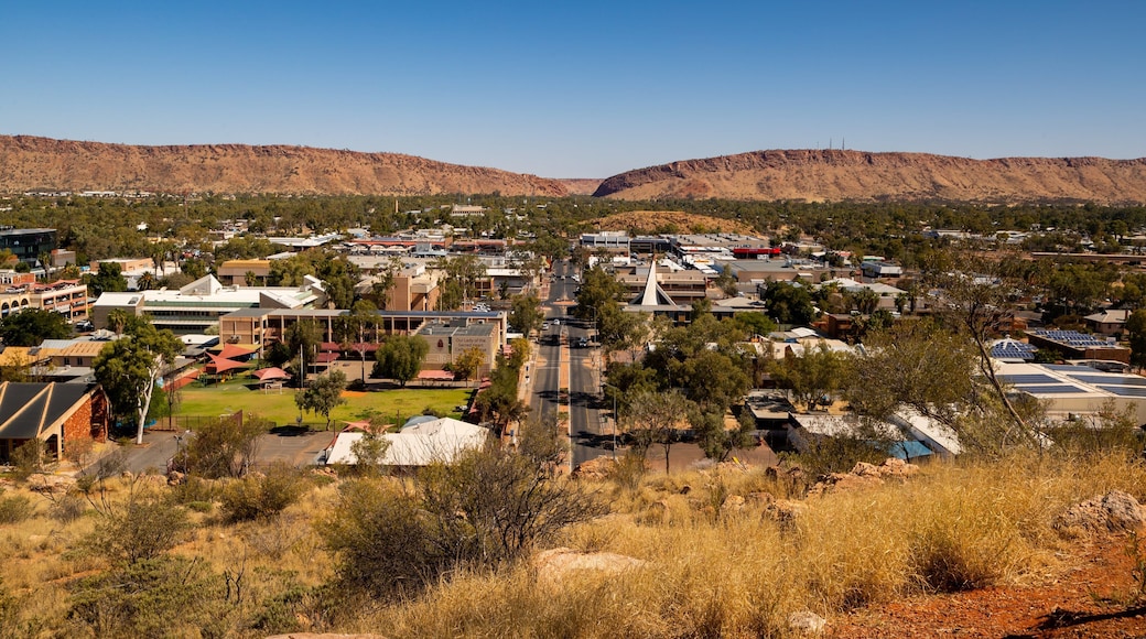 Anzac Hill which includes landscape views and a small town or village