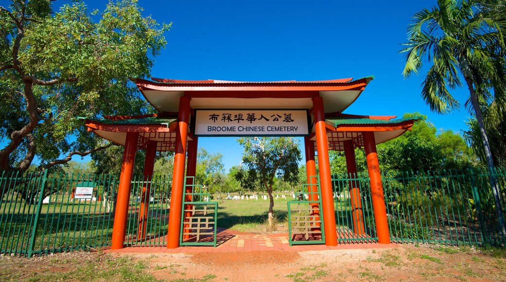 Broome mostrando un cementerio y señalización