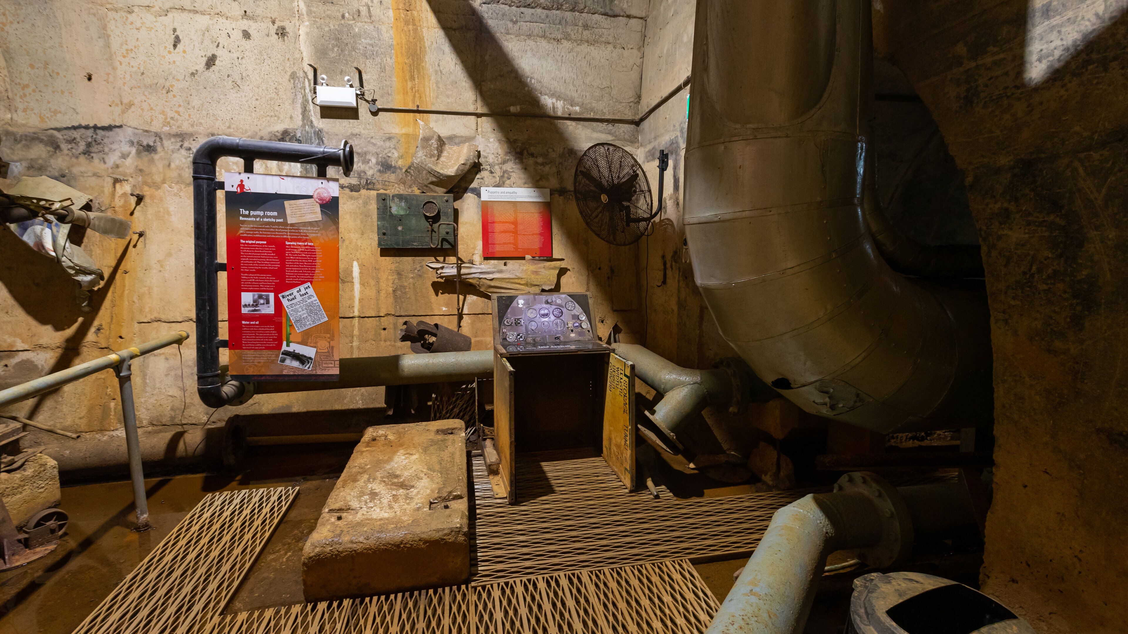 WWII Oil Storage Tunnels showing interior views