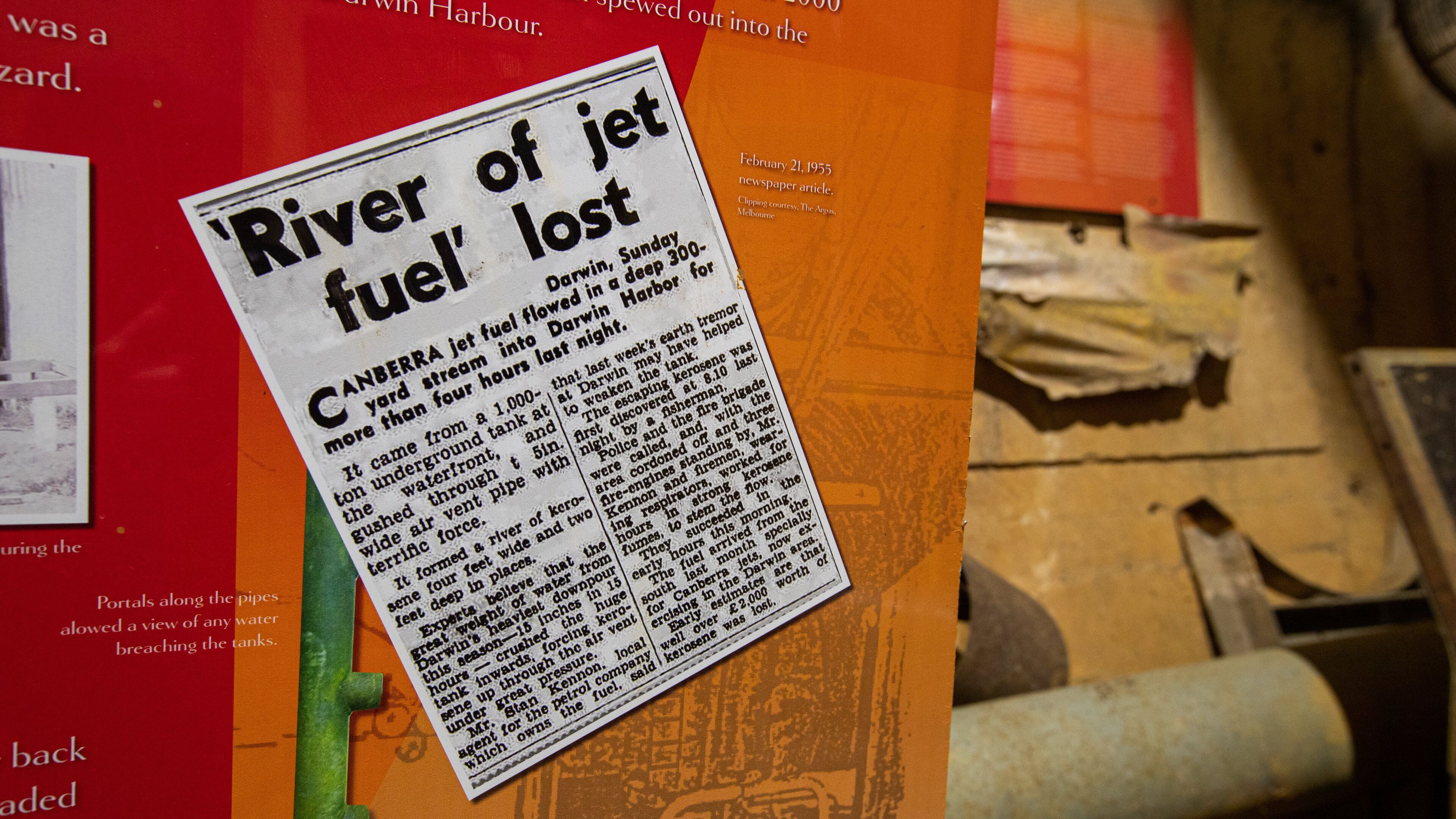 WWII Oil Storage Tunnels showing signage