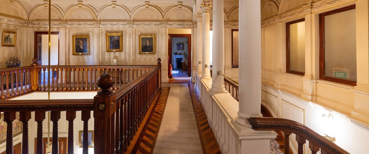 Martindale Hall which includes heritage elements, art and interior views