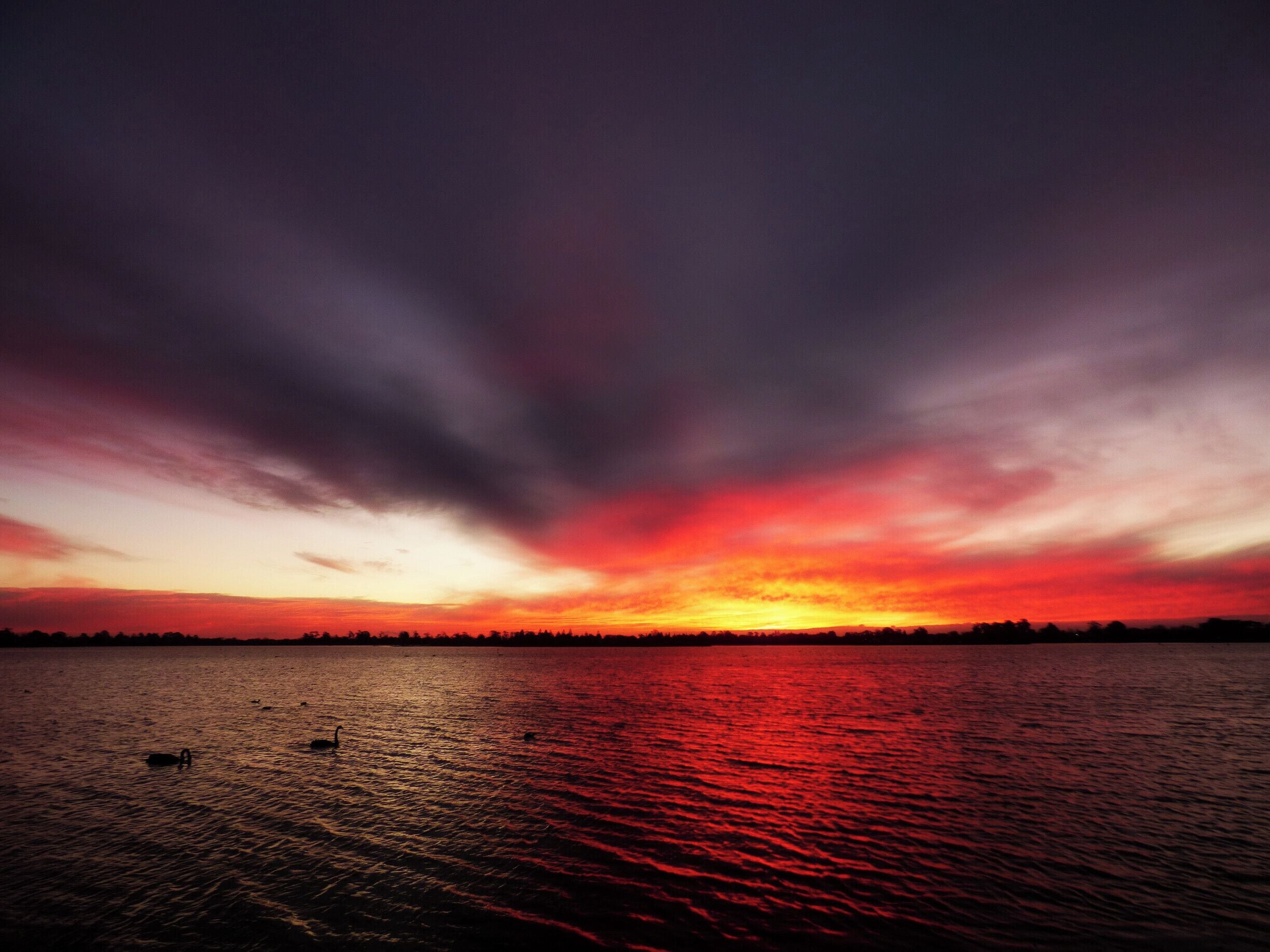 Dramatic Sunset, Lake Wendouree Ballarat City Victoria Australia