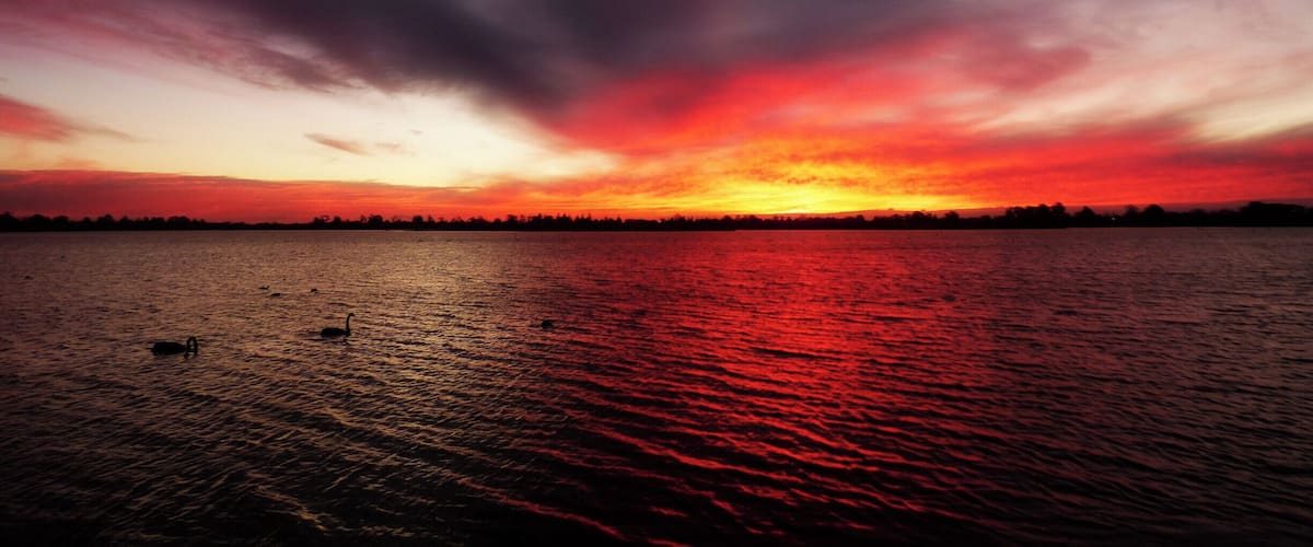 Dramatic Sunset, Lake Wendouree Ballarat City Victoria Australia