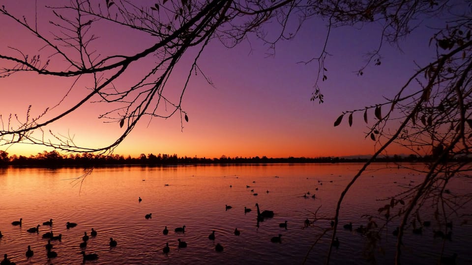 Winter Sunset - Lake Wendouree, Ballarat City Victoria Australia