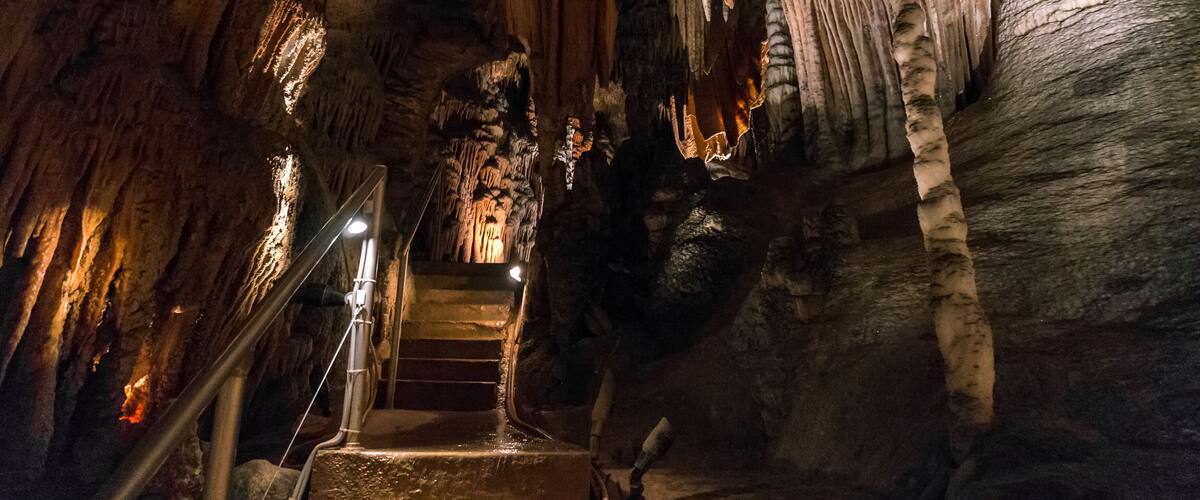 Impressive rock formations inside Jersey cave in Australia