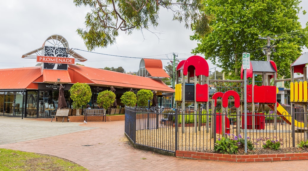 Merimbula Boardwalk showing a playground
