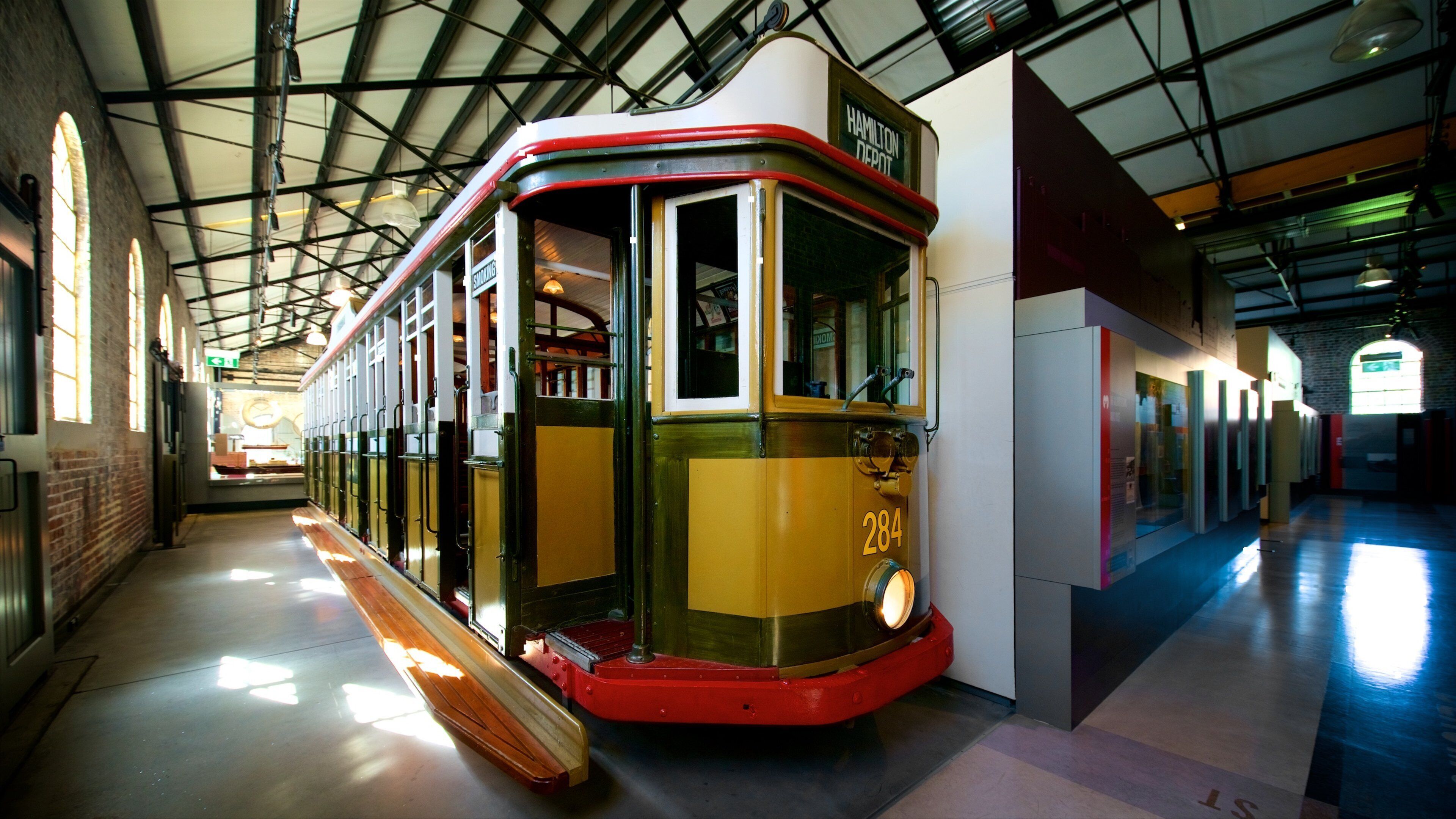 Newcastle featuring railway items and interior views