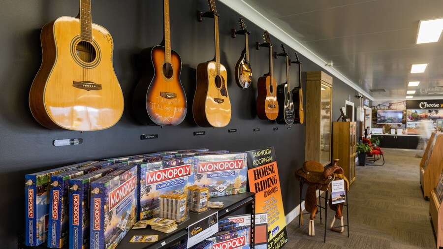 Big Golden Guitar Tourist Centre featuring interior views