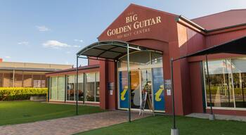 Big Golden Guitar Tourist Centre featuring signage
