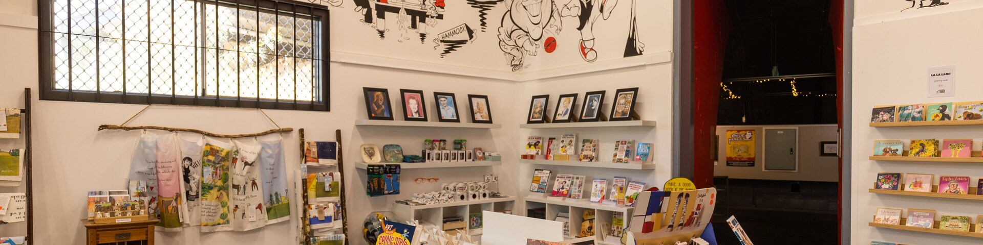 Bunker Cartoon Gallery showing interior views