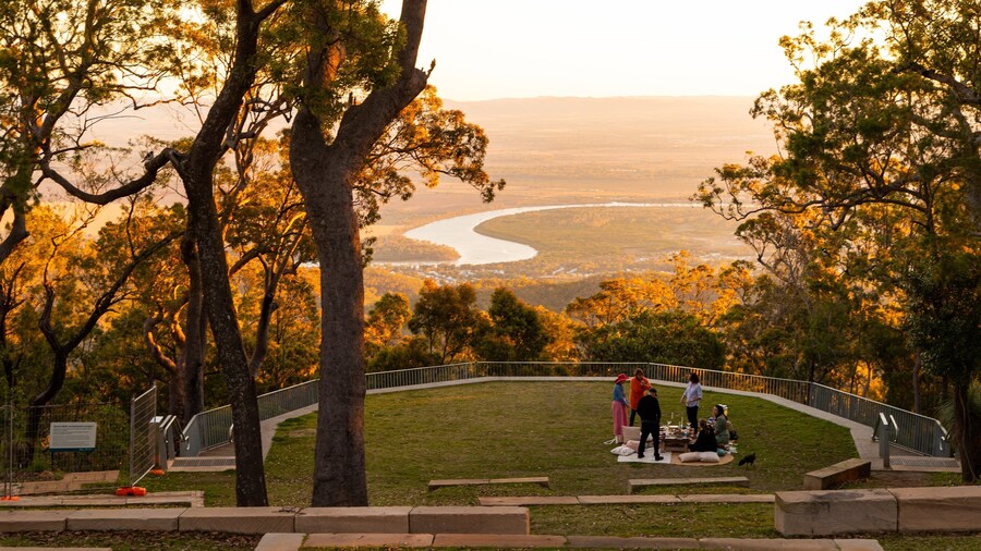 Berserker which includes views, a garden and a sunset