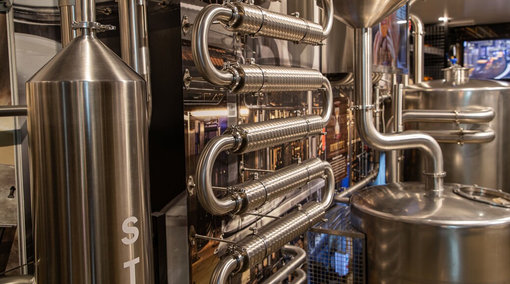 Bundaberg Barrel showing industrial elements and interior views