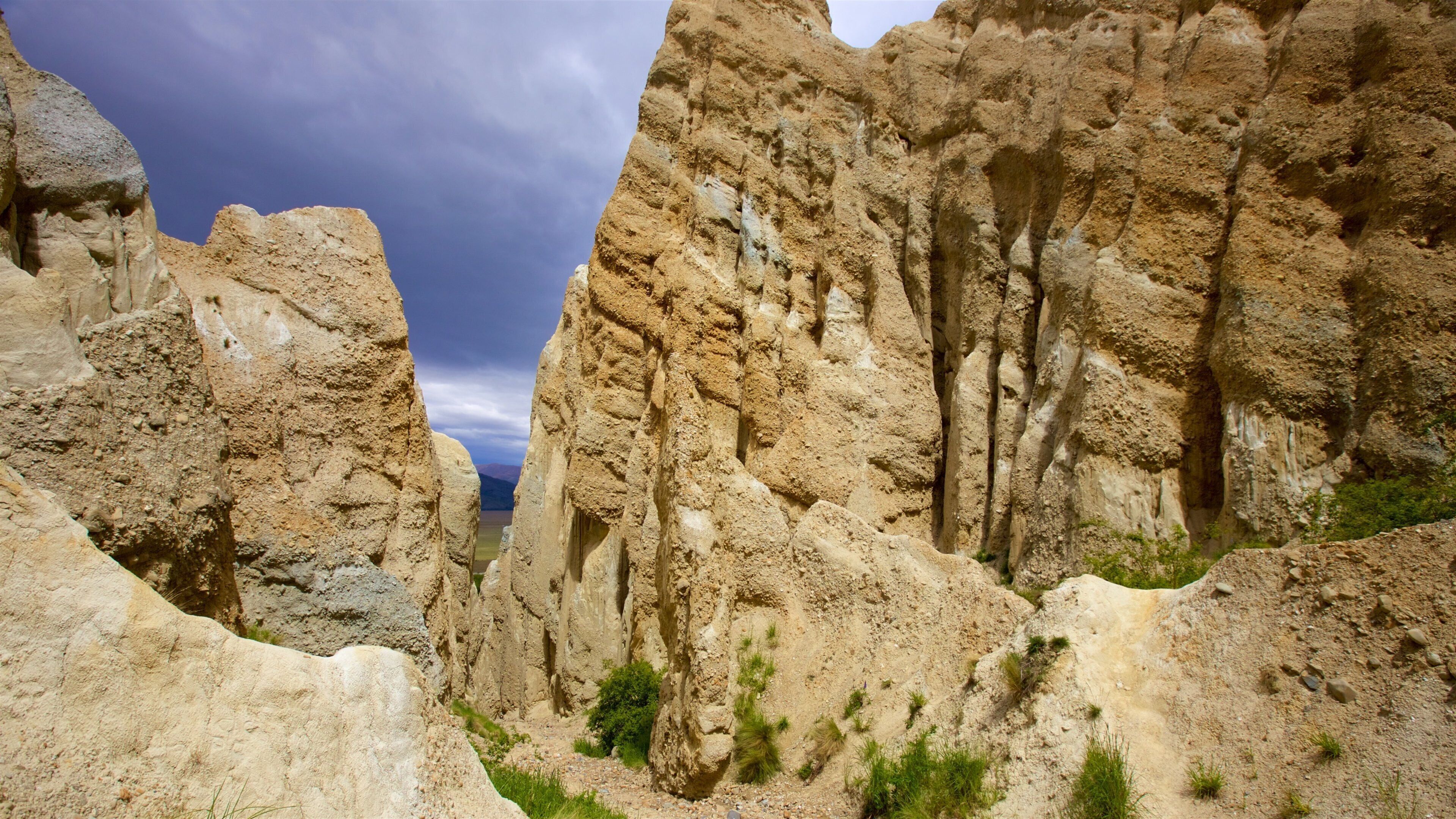 Clay Cliffs featuring a gorge or canyon