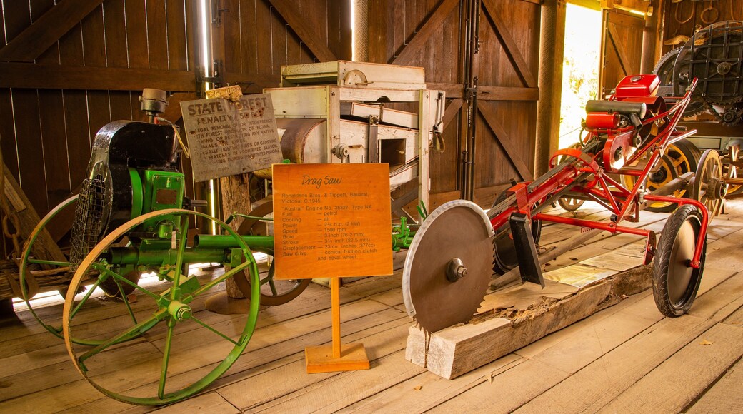 Woodworks Forestry & Timber Museum showing signage and heritage elements