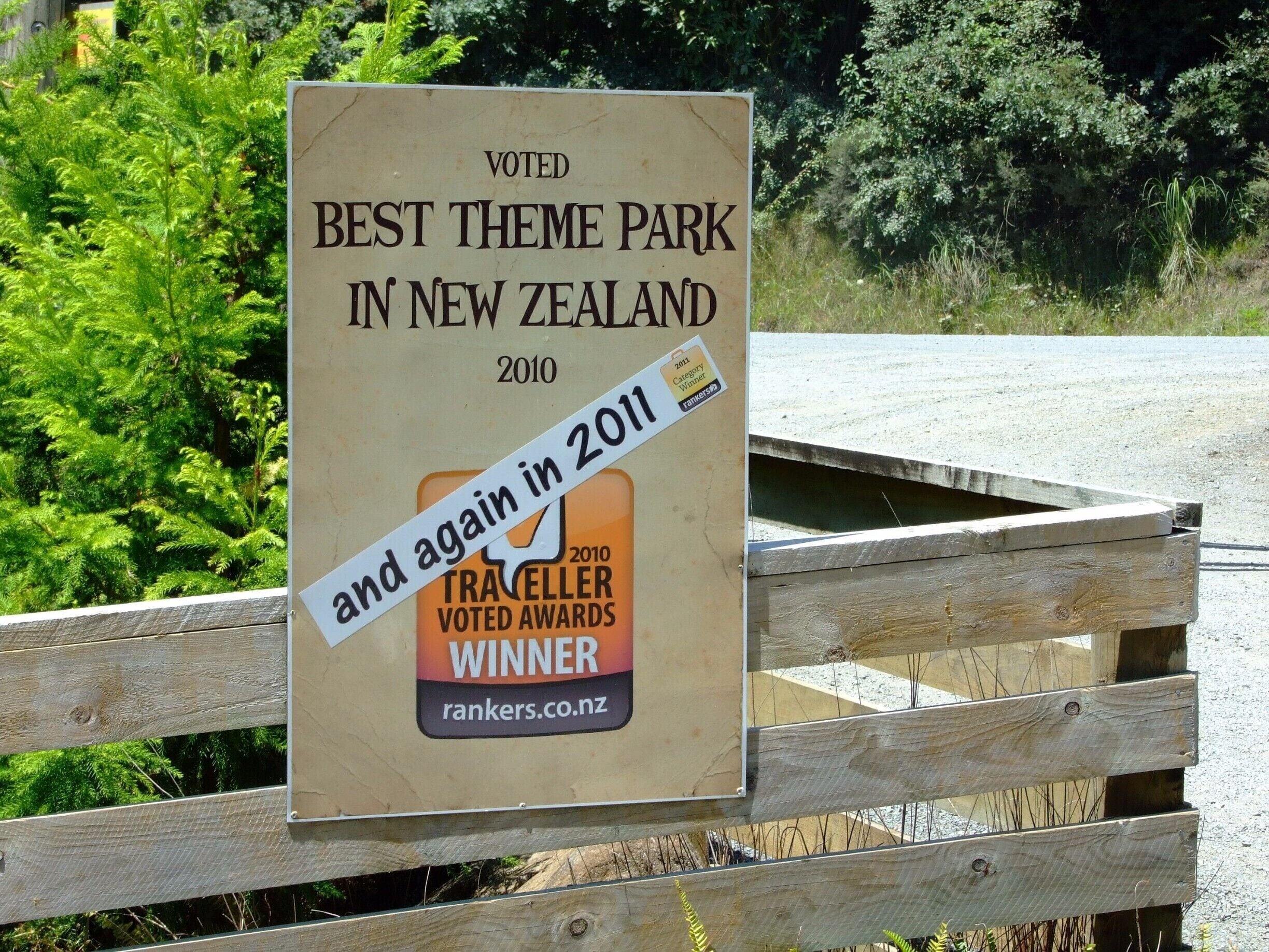 Inspired by the ability to create something new out of something old the attractions are made largely from recycled materials and are powered by water. 
Water is used to keep time on the wooden water clock; watch out though it often works on Coromandel time. There are water cannons to blast away on and bikes that pump H2O.